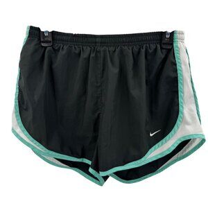 Nike Dri-Fit Womens Running Shorts Black & Green Medium